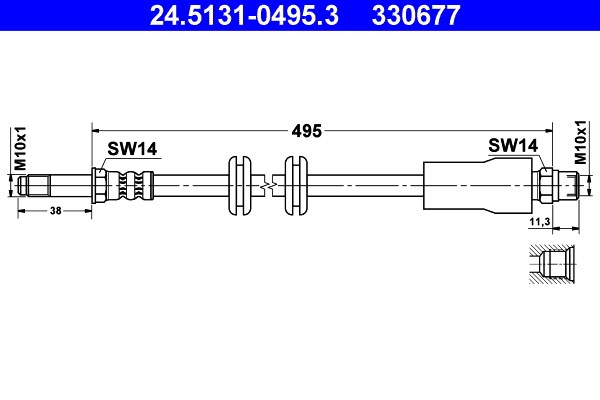 Bromsslang, Framaxel Ate 24.5131-0495.3 ATE