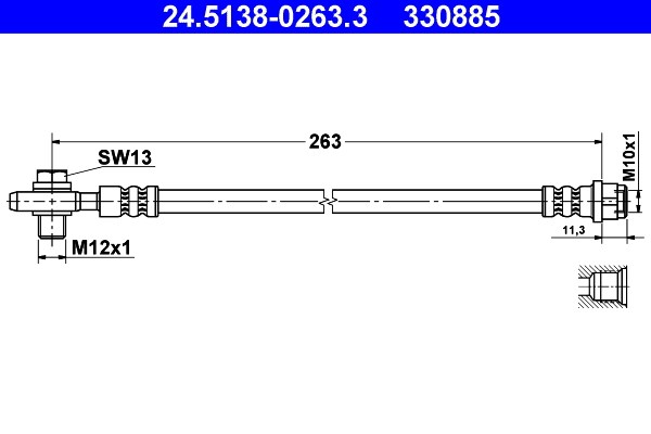 Bromsslang, Bakaxel Ate 24.5138-0263.3 ATE