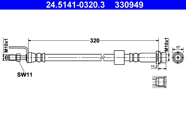 Bromsslang, Framaxel Ate 24.5141-0320.3 ATE