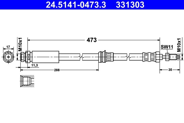 Bromsslang, Framaxel Ate 24.5141-0473.3 ATE