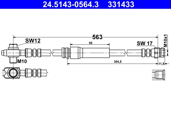 Bromsslang, Framaxel Ate 24.5143-0564.3 ATE