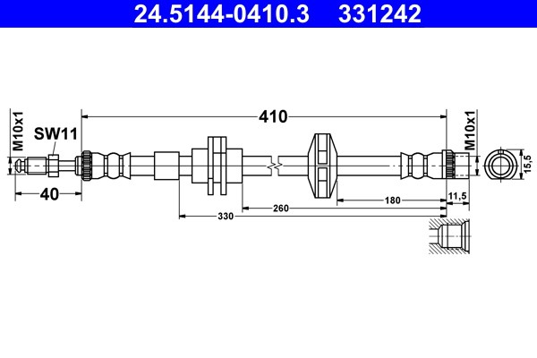 Bromsslang, Framaxel Ate 24.5144-0410.3 ATE