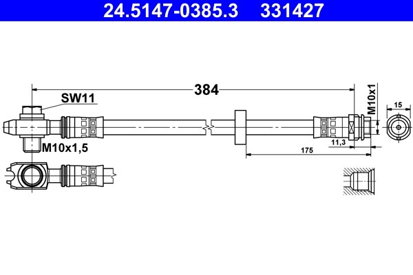 Bromsslang, Framaxel Ate 24.5147-0385.3 ATE