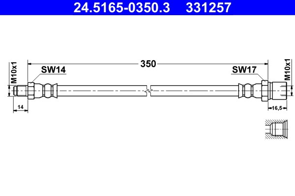 Bromsslang, Framaxel Ate 24.5165-0350.3 ATE