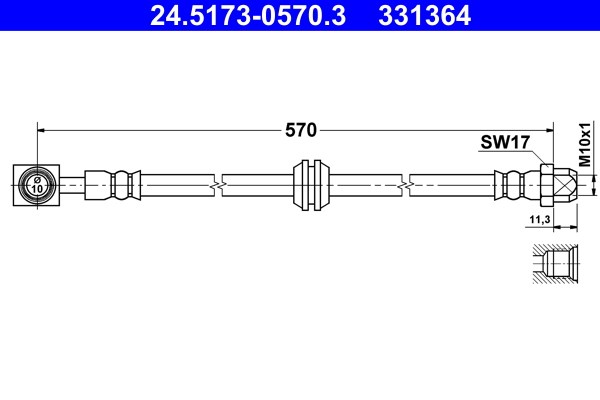 Bromsslang, Framaxel Ate 24.5173-0570.3 ATE