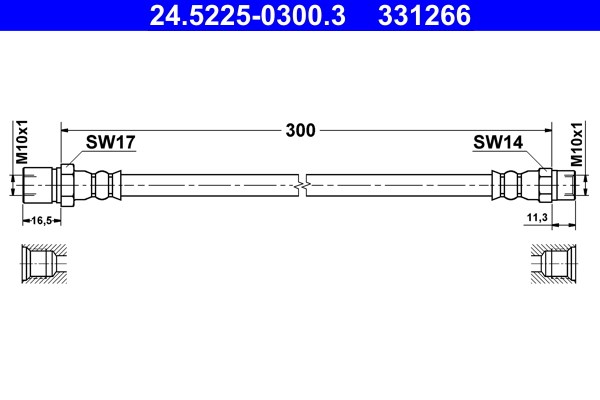 Bromsslang, Framaxel Ate 24.5225-0300.3 ATE