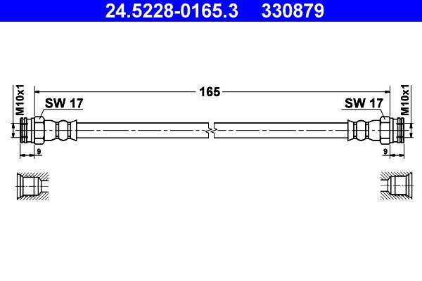 Bromsslang, Bakaxel Ate 24.5228-0165.3 ATE