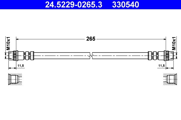 Bromsslang, Bakaxel Ate 24.5229-0265.3 ATE