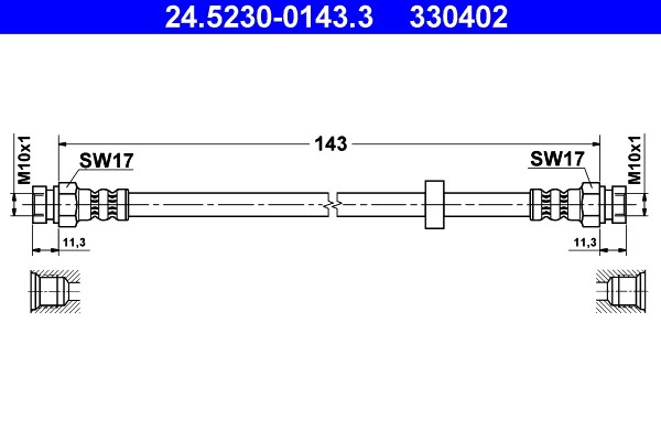 Bromsslang, Bakaxel Ate 24.5230-0143.3 ATE