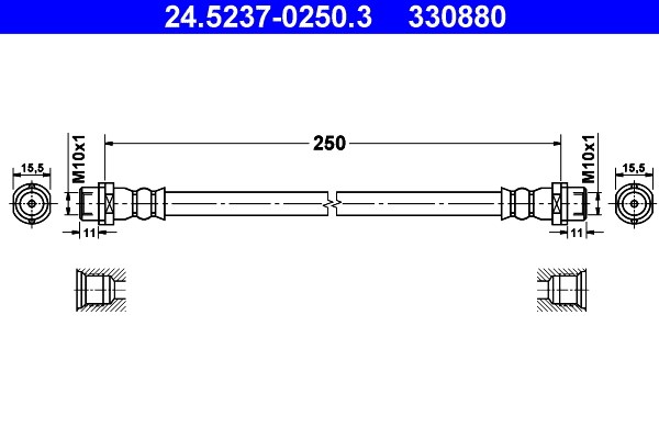 Bromsslang, Bakaxel Ate 24.5237-0250.3 ATE