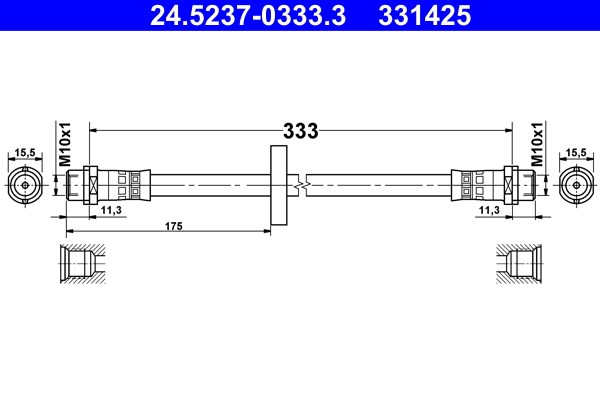 Bromsslang, Framaxel Ate 24.5237-0333.3 ATE