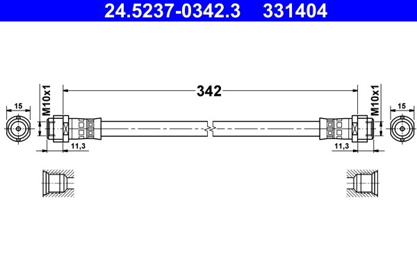 Bromsslang, Bakaxel Ate 24.5237-0342.3 ATE