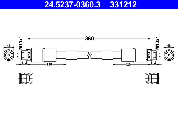 Bromsslang, Framaxel Ate 24.5237-0360.3 ATE