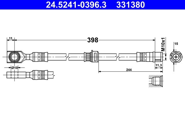 Bromsslang, Framaxel Ate 24.5241-0396.3 ATE