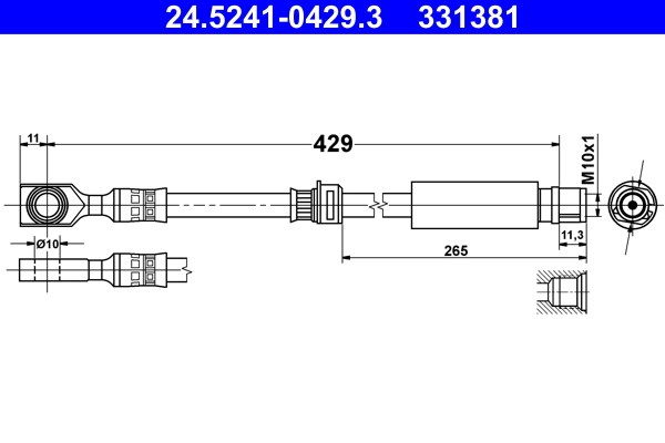 Bromsslang, Framaxel Ate 24.5241-0429.3 ATE
