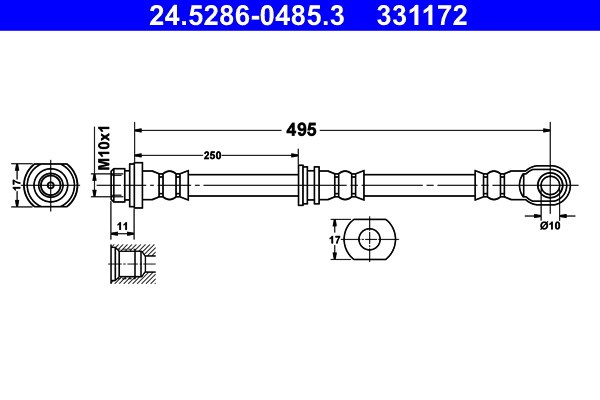 Bromsslang, Framaxel Ate 24.5286-0485.3 ATE