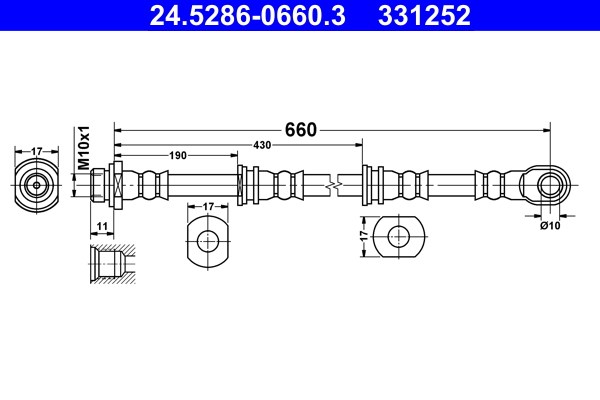 Bromsslang, Framaxel Ate 24.5286-0660.3 ATE