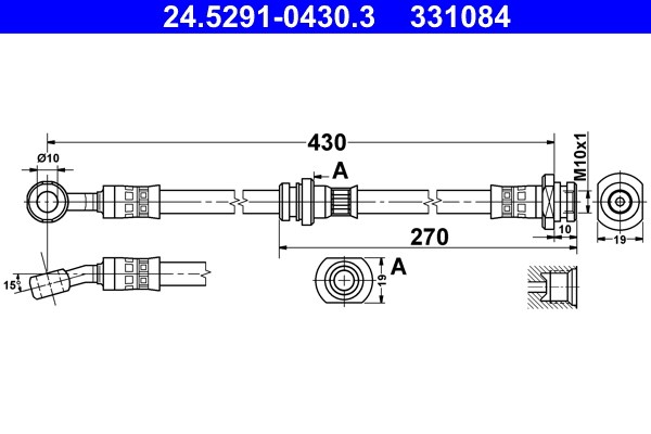 Bromsslang, Framaxel Ate 24.5291-0430.3 ATE