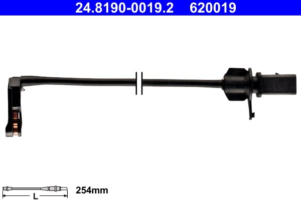 Varningssensor, bromsbeläggslitage, Framaxel Ate 24.8190-0019.2 ATE