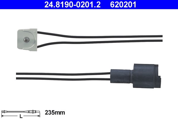 Varningssensor, bromsbeläggslitage, Framaxel Ate 24.8190-0201.2 ATE