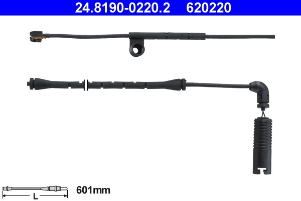 Varningssensor, bromsbeläggslitage, Framaxel Ate 24.8190-0220.2 ATE