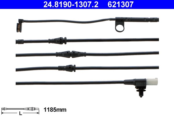 Varningssensor, bromsbeläggslitage, Framaxel Ate 24.8190-1307.2 ATE Varningssensor, bromsbeläggslitage, Framaxel Ate 24.8190-1307.2 ATE