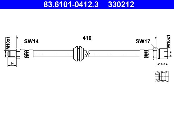 Bromsslang, Framaxel Ate 83.6101-0412.3 ATE