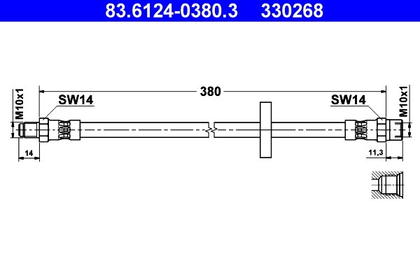 Bromsslang, Framaxel Ate 83.6124-0380.3 ATE