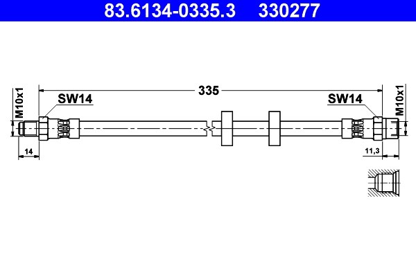 Bromsslang, Framaxel Ate 83.6134-0335.3 ATE