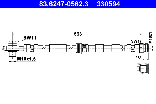 Bromsslang, Framaxel Ate 83.6247-0562.3 ATE