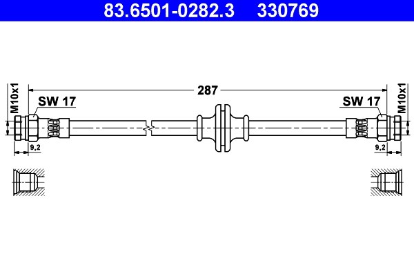 Bromsslang, Bakaxel Ate 83.6501-0282.3 ATE