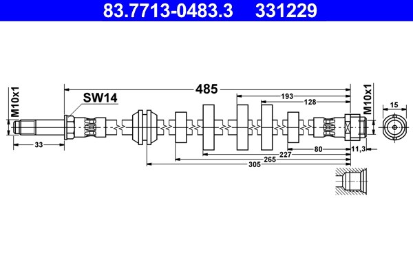 Bromsslang, Framaxel Ate 83.7713-0483.3 ATE