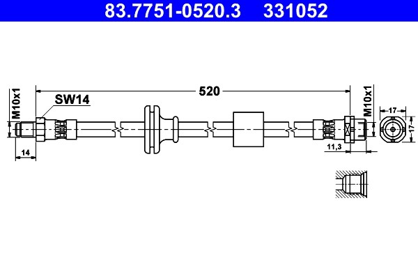 Bromsslang, Framaxel Ate 83.7751-0520.3 ATE
