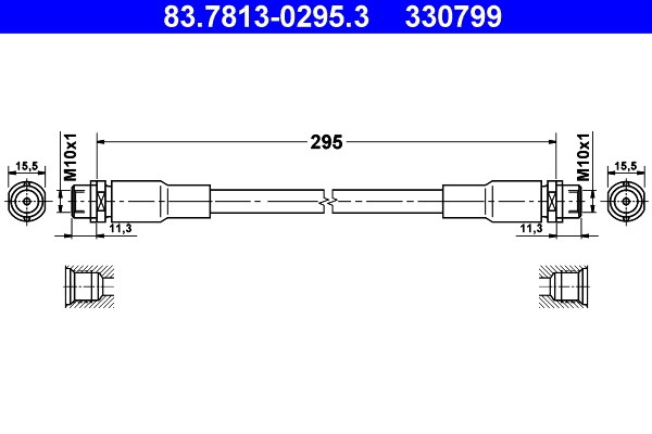 Bromsslang, Framaxel Ate 83.7813-0295.3 ATE
