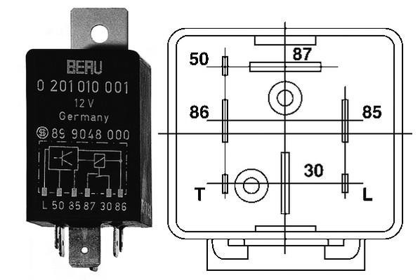 Kontrollenhet, glödstiftsystem 12V Beru GR001 BERU