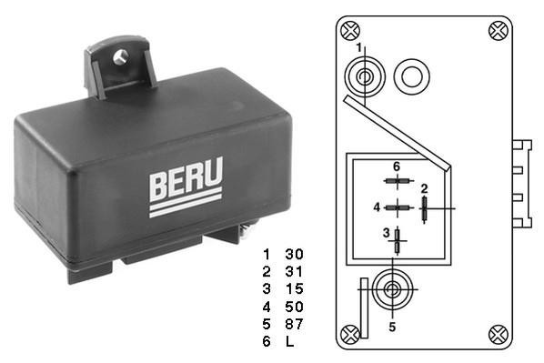 Kontrollenhet, glödstiftsystem 12V Beru GR066 BERU