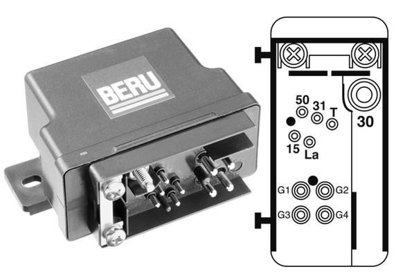 Kontrollenhet, glödstiftsystem 12V Beru GR074 BERU