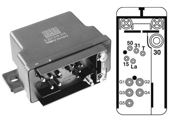 Kontrollenhet, glödstiftsystem 12V Beru GR075 BERU