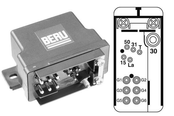 Kontrollenhet, glödstiftsystem 12V Beru GR076 BERU
