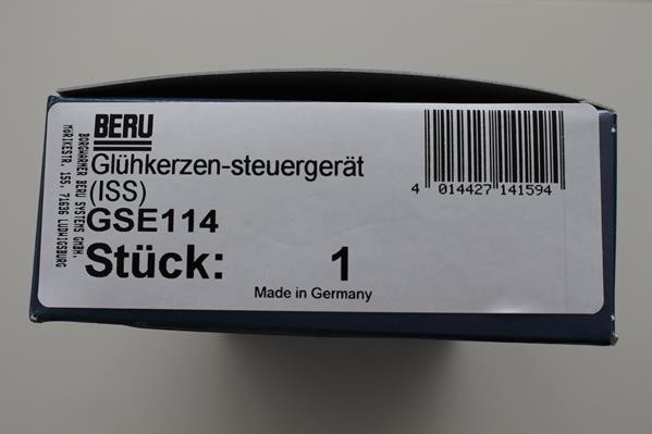 Kontrollenhet, glödstiftsystem BERU