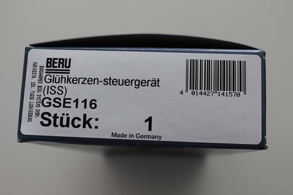 Kontrollenhet, glödstiftsystem 12V Beru GSE116 BERU