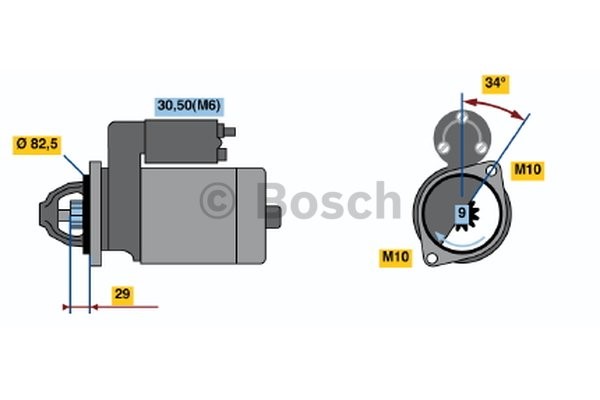 Startmotor 12V Bosch 0 001 107 403 BOSCH