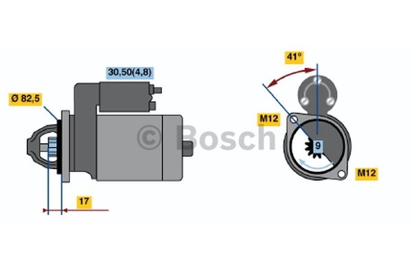 Startmotor 12V Bosch 0 001 107 446 BOSCH