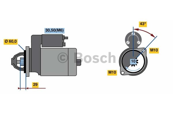 Startmotor 12V Bosch 0 001 107 459 BOSCH Startmotor 12V Bosch 0 001 107 459 BOSCH