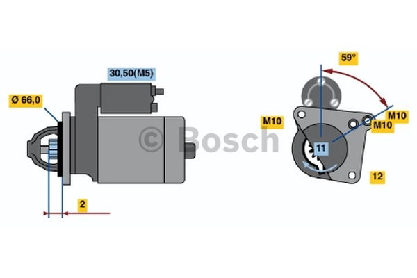Startmotor 12V Bosch 0 001 108 428 BOSCH