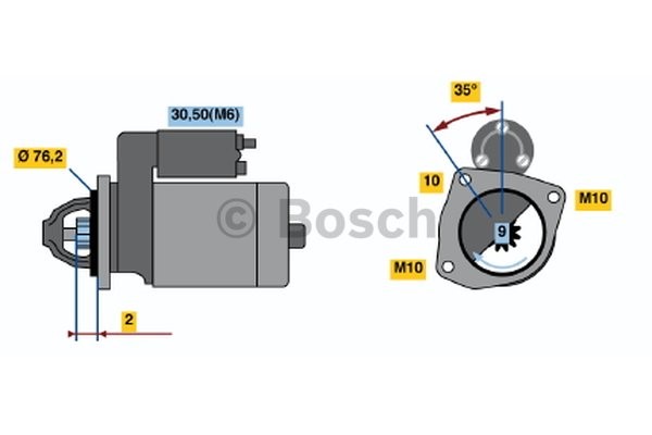 Startmotor 12V Bosch 0 001 109 310 BOSCH