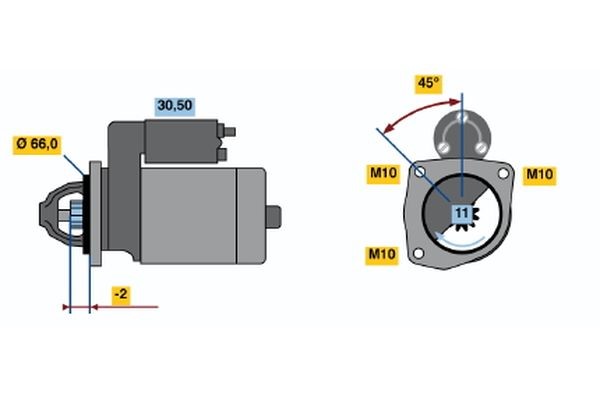 Startmotor 12V Bosch 0 001 110 017 BOSCH
