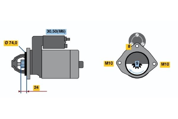 Startmotor 12V Bosch 0 001 115 045 BOSCH