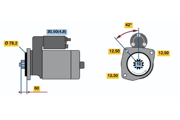 Startmotor 12V Bosch 0 001 120 410 BOSCH Startmotor 12V Bosch 0 001 120 410 BOSCH