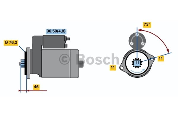 Startmotor 12V Bosch 0 001 123 036 BOSCH